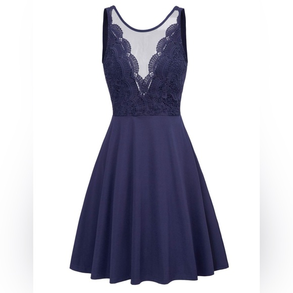 Grace Karin Dresses & Skirts - Grace Karin Navy Blue Skater Dress NWT